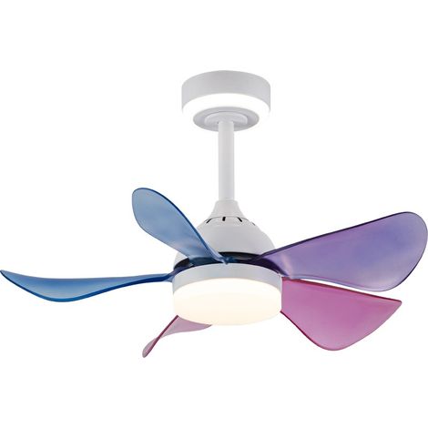 Ventilador de techo LED “Baby” regulable con control remoto (24W 3CCT 3080lm) IP20 Ø56cm con aspas de colores (1/5)