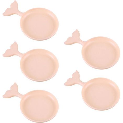 5 assiettes à fruits en plastique