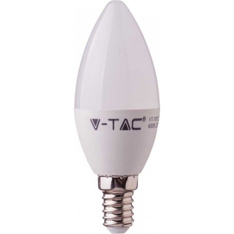 V-Tac VT-255 Ampoule LED chip samsung 4,5W E14 bougie blanc froid 6400K - SKU 260
