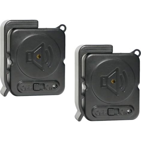 Türgriff-Alarm-Set (2 Stück), 120-dB-Vibrationssensor erkennt Tür- und Fensteröffnung, Alarm, Sicherheitssystem gegen Diebstahl (Schwarz)