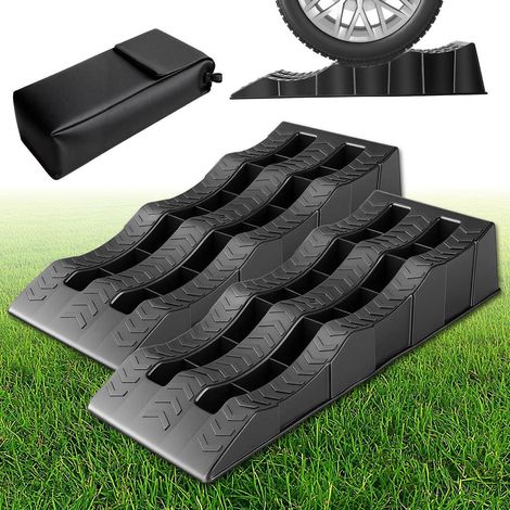 Cales de mise à niveau pour camping-car 3 niveaux 4/7/10cm, lot de 2, noir (1/5)