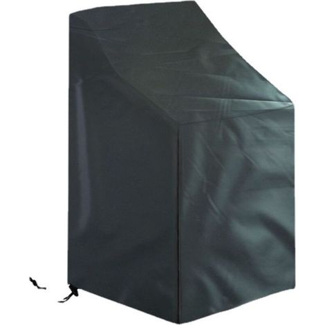 Housse salon de jardin pour 4 à 6 chaises empilables – Dimensions 64 x 64 x H 70/120 cm – Tissu Oxford 420D résistant aux intempéries (1/4)