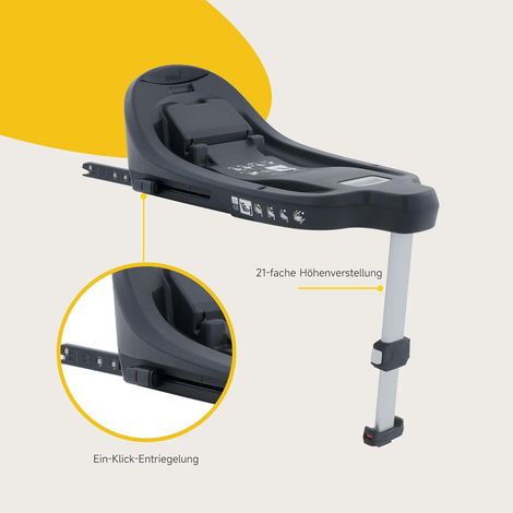 Siège auto enfant Jovikids, inclinaison réglable en continu, groupe 0/0+ (40-87 cm), avec auvent anti-soleil, harnais 3 points et renforts latéraux (coque seule). (1/4)
