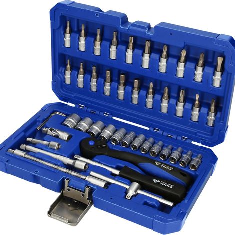 BRILLIANT TOOLS  1/4"  juego  de  llaves  de  vaso  de  46  piezas  -  BT020046 (1/5)