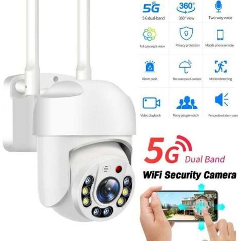 5G-WLAN-HD-Überwachungskamera – Gegensprechanlage – PTZ-Steuerung – Nachtsicht – Erweiterte Bewegungserkennung