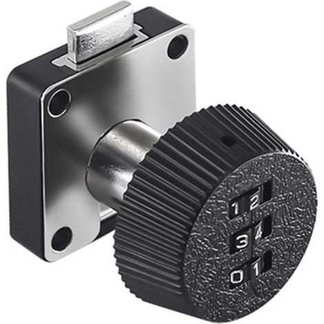 1 cadenas à combinaison à 3 chiffres, antivol, compatible avec les portes de boîtes aux lettres et d'armoires, noir. (1/5)