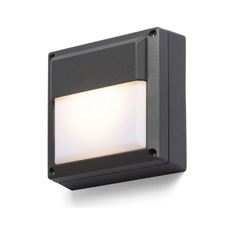 Lampada plafoniera applique DELTA 145 da parete grigio antracite  230V GX53 9W IP54
