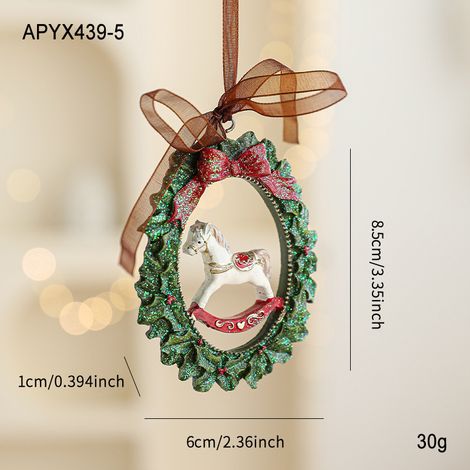 Décoration de Noël en résine peinte, suspension pour sapin avec cloche rétro en relief, ornement coloré style cartoon, accessoire festif pour maison et fête (1/5)