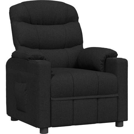 Fauteuil de Salon，Chaise，Fauteuil inclinable Noir Tissu CFW860160 (1/5)