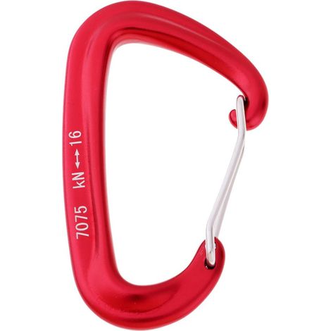 Mousqueton De Sécurité Pour Hamac, Porte En Fil D&39aluminium, Type D, Boucle De Porte-clés Rouge (1/5)