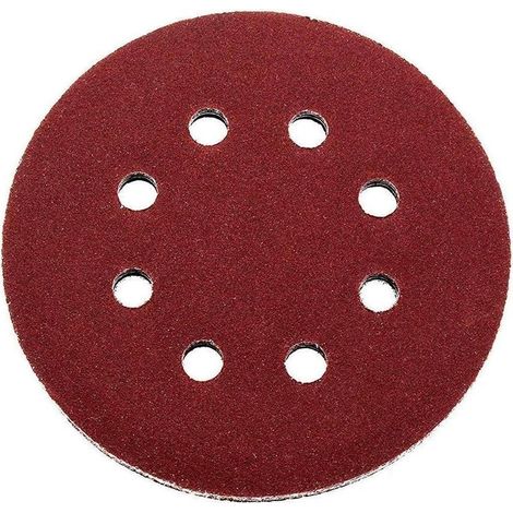 Professional sanding discs │ 60 pieces │ 8 holes │ Ø 125 mm │ Mixpack (10 x grit 40/60/80/120/180/240 each) │ for gravure orbital sanders │ Sanding sheets │ Sandpaper (1/5)