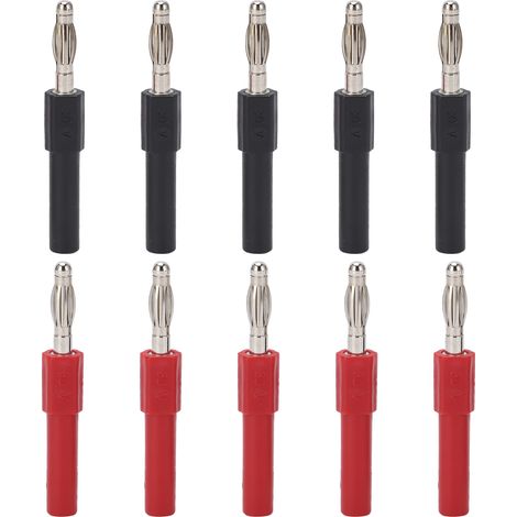 Connecteur de fiche banane J.20012, 5 jeux, adaptateur multimètre 4mm mâle à 2mm femelle (1/5)