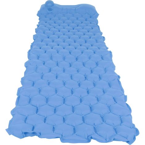 Matelas gonflable portable pour camping, randonnée, voyage, plage, bleu paon (1/5)