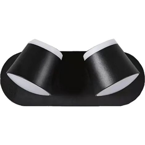 Applique Led Murale Extérieure 16 W Aluminium 2 Spots Rotatifs 360 ° Blanc Chaud 3000 K Noir (1/3)