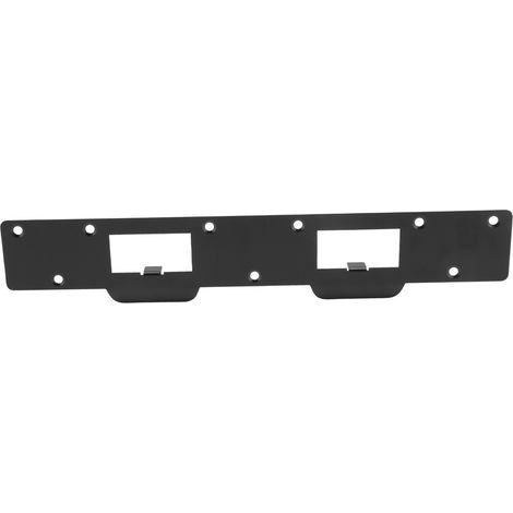 Gâche de porte à double trou, renforcée en acier, robuste et facile à installer, pour entraxe de 14 à 15 cm (5-1/2 à 6 pouces), noire (1/5)