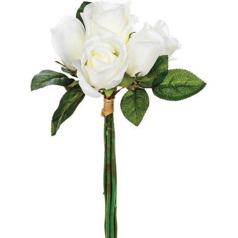 Strauß mit 7 künstlichen Rosen - H30 cm