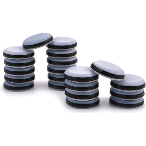 Patins adhésifs pour meubles 3/4 po - Patins de déplacement en PTFE pour chaises, meubles et appareils de cuisine (lot de 20) (1/5)