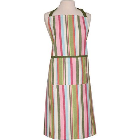 Dexam Recycled Cotton Striped Adult Apron Green