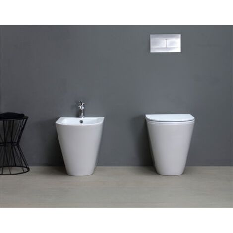 Water Forma filomuro senza brida (rimless) cm. 54x37 bianco (1/3)