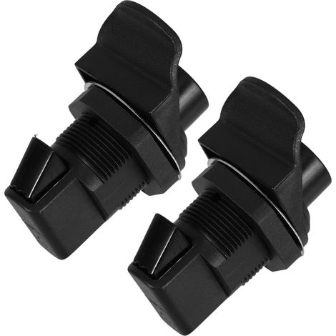 Loquet à Bouton-poussoir en Plastique Noir, Lot de 2 Pièces (1/5)