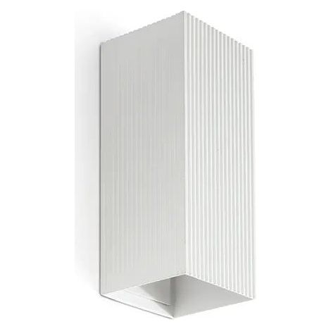 Lampada da parete LUNE quadrata scanalata bianca 40565 (1/2)