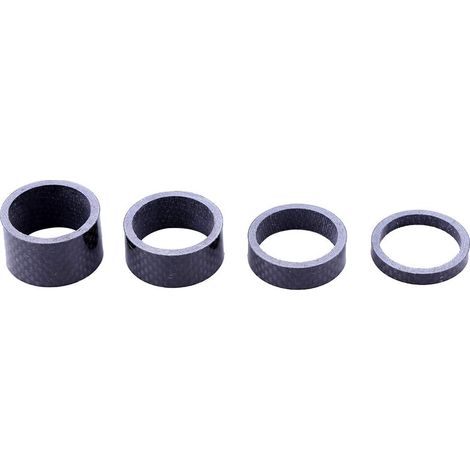 Entretoise de Casque de vélo, 4 pièces entretoise de Casque de rondelle en Fibre de Carbone, entretoise de rondelle de Fourche de Casque de vélo de Montagne (5mm/10mm/15mm/20mm) (1/5)