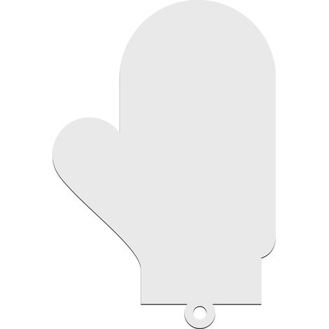 Adornos navideños para árbol de Navidad, bolas blancas de MDF, guantes de 10 cm, decoración navideña DIY, 10 unidades. (1/4)