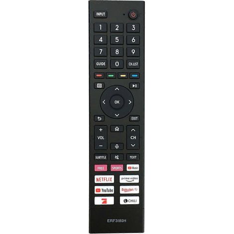 Télécommande de remplacement en plastique ERF3I80H pour téléviseur Hisense (1/5)