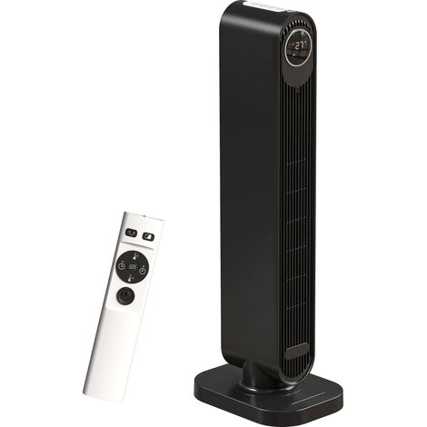 HOMCOM Ceramic Electric Heater, 2000W Fan Space Heater, Black
