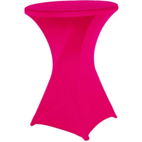 Housse de Table de t - Mange Debout - Deco Cocktail - Stretch Spandex （rose rouge） 60cm×110cm
