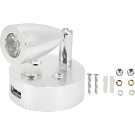 10V-30V RV Liseuse, Spot LED Lampe de Chevet 3000K Blanc Chaud Lampe de Lecture de Bateau pour Bateau Camping-Car Remorque Camping-Car (1/4)