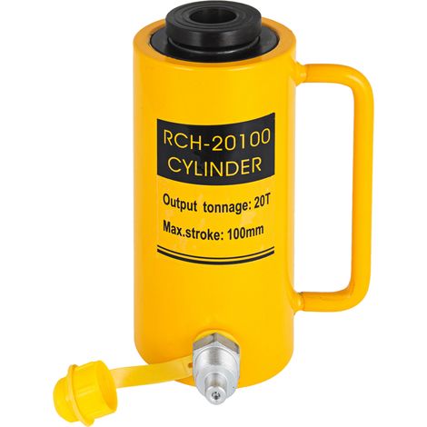 Vevor – Cric hydraulique creux 20 T – Course 100 mm – Métal robuste – Connecteur rapide anti-poussière – Levage facile pour espaces confinés