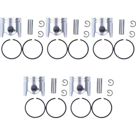 Kit de Segments de Piston 5 Pièces / Lot 38mm pour STIHL FS120 FS200 FS250 BT120 BT121 HT250 SP200 Débroussailleuse Pièces Moteur 41307901316 (1/5)