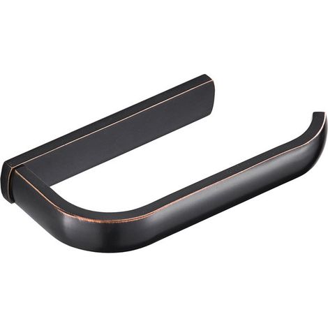 Soporte de papel higiénico de pared, apto para baño, cocina, oficina, etc., 195 x 88 x 26 mm (negro) (1/5)