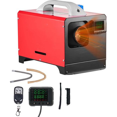 Chauffage à air diesel, capacité de chauffage de 8 kW, télécommande, 8KW ROUGE (1/2)