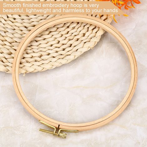 Cercle à broder en bois pour point de croix, outil de loisirs créatifs (18 cm) (1/5)
