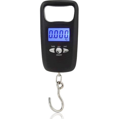 Báscula de equipaje de 110 lb/50 kg, báscula electrónica portátil con retroiluminación LCD, báscula digital para pesca, pesaje de maletas, viajes, hogar (1/5)
