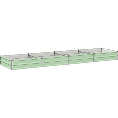 Cama de Jardín Elevada Verde Pastel 320 x 80 x 24 cm vidaXL