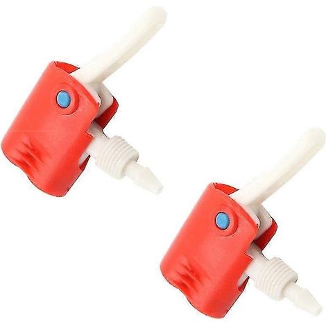 Adaptateur de valve de gonflage pour ballons de vélo, embout de pompe à air manuelle, accessoire pour la maison et l'extérieur (2 pièces, rouge) (1/5)