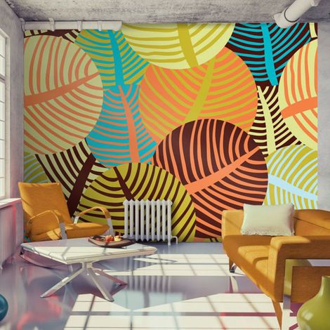 Papier Peint "Collage : Feuilles" 193 x 250 cm (1/2)