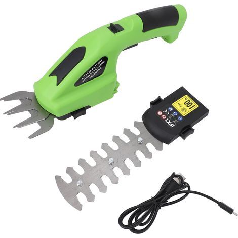 Cisaille à gazon et taille-haie sans fil 2 en 1, batterie 1300MAH, électrique portable pour jardin et cour (1/5)
