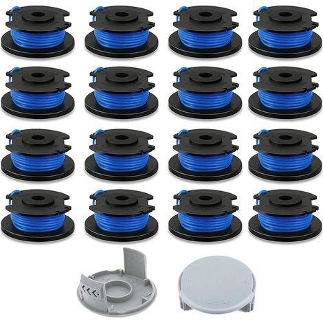 18PCS AC14RL3A Bobine Rechange pour débroussailleuse sans Fil Ryobi One+ 18V, 24V et 40V, Bobine désherbeur sans Fil à Alimentation Automatique 3,4 m avec Capuchon (16 bobines + 2 Capuchons) (1/5)