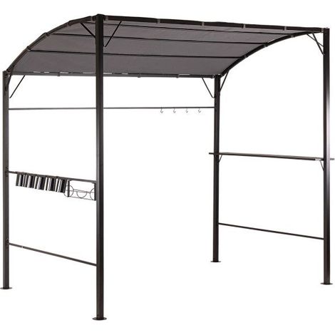 Dema – Tonnelle pavillon barbecue 'El Paso' – Abri en polyester 180 g/m² – Poteaux métalliques 40 x 40 mm – Dimensions 2340 x 1460 x 2220 mm