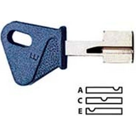 5PZ CHIAVI ORIGINALI MOTTURA A POMPA 92105 - gambo tipo C, (92105CBLUC)