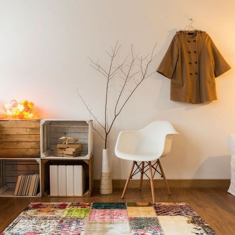 Tapis Vinyle pour le sol en PVC - Antidérapant - Protection pour le Sol - Tapis vinyle vintage - 60 x 100 cm - Lavable (1/5)