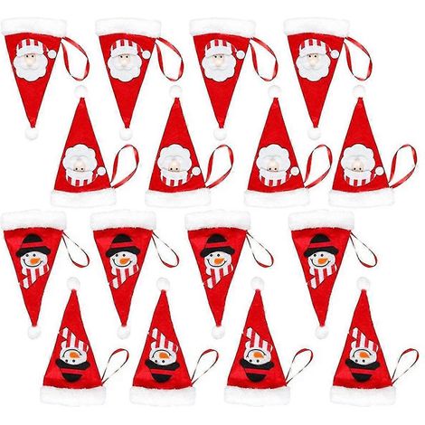 Weihnachtsbestecktaschen-Set, Bestecktasche, Weihnachtsgeschirrhülle, Weihnachtsmütze, Stora-Besteck (1/5)