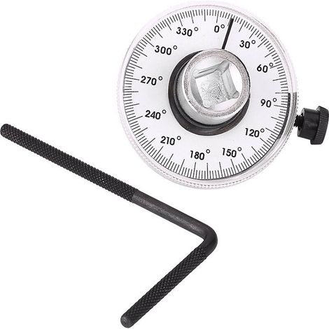 Jauge de Serrage, Jauge d'Angle de Torsion, Angulaire Couples 360 °Ajustable 1/2 Po Jauge Couples avec Entraînement Par Clé, Outil Mesure Voiture de Jauge Angle Couples (1/5)