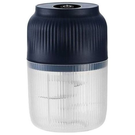 Hachoir électrique sans fil 400ml, 6 lames inox, rechargeable USB, pour viande, légumes, chocolat (bleu)
