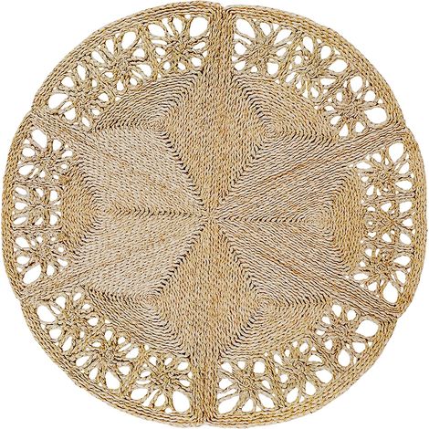Runder Jute-Teppich - Boho Bali - 150 CM - Bilú Naturfarben
