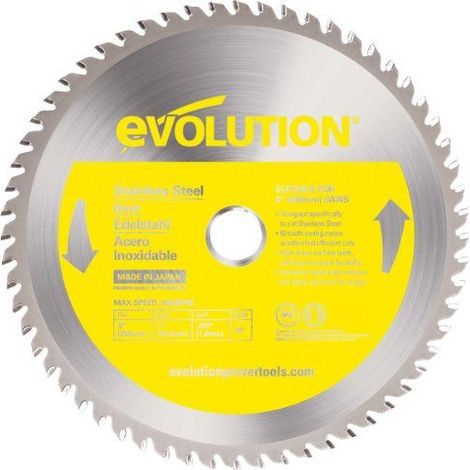 Evolution Lame de scie circulaire 230 mm 60 dents acier inox